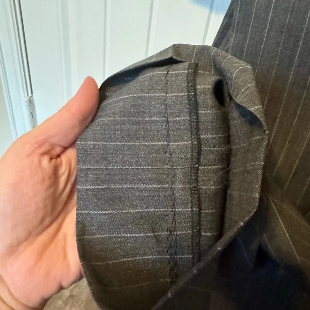 Jos. A. Bank Charcoal Pinstripe Suit (with Pants)